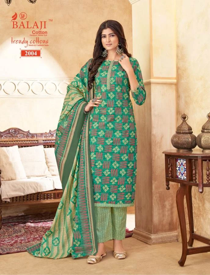 Balaji Trendy Cotton Vol 2 Cotton Wholesale Salwar Suit Catalog — Wholesale Salwar Suits, MPA wholesale from Surat - Gallery Image 11